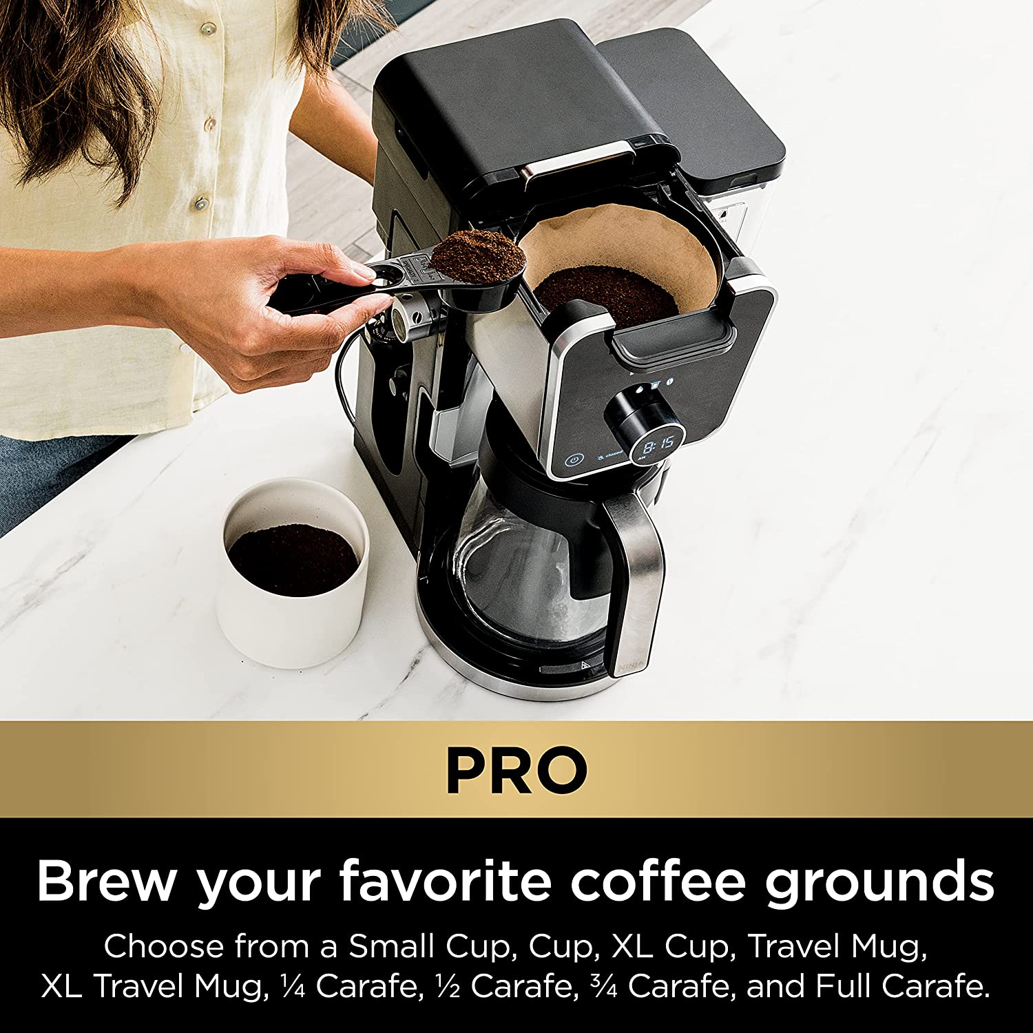 Ninja CFP301 Dual Brew Pro System 12 Cup Coffee Maker Coffee Bianco   91KBCG1wQjL. AC SL1500  